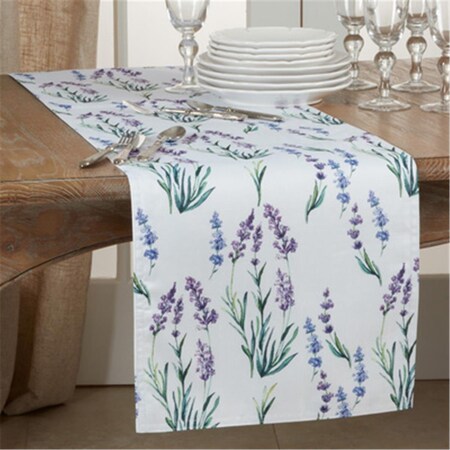 Saro 16 x 108 in. Lavender Design Oblong Table Runner, Lavender 1127.LV16108B